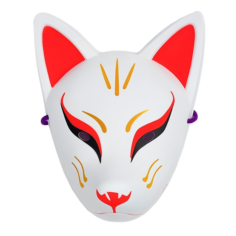 Vit traditionell japansk rävmask