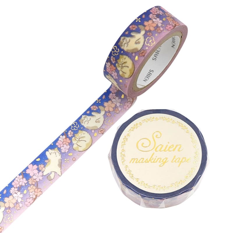 Japansk Washi Tape Sakura Katt