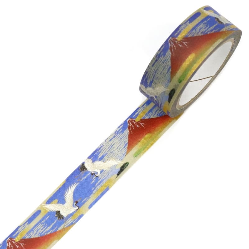 Japansk Washi Tape Fuji Röd och Trana