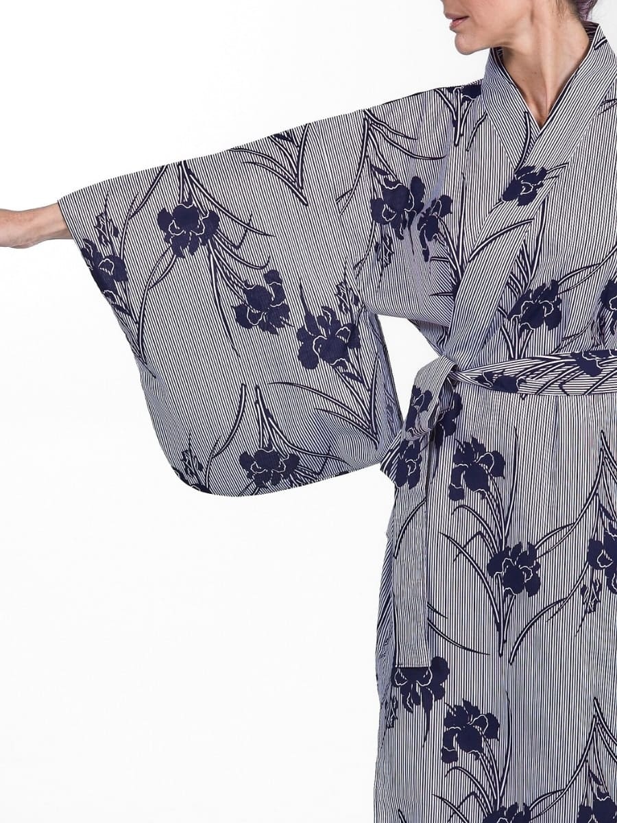 Yukata Kimono Iris för kvinnor