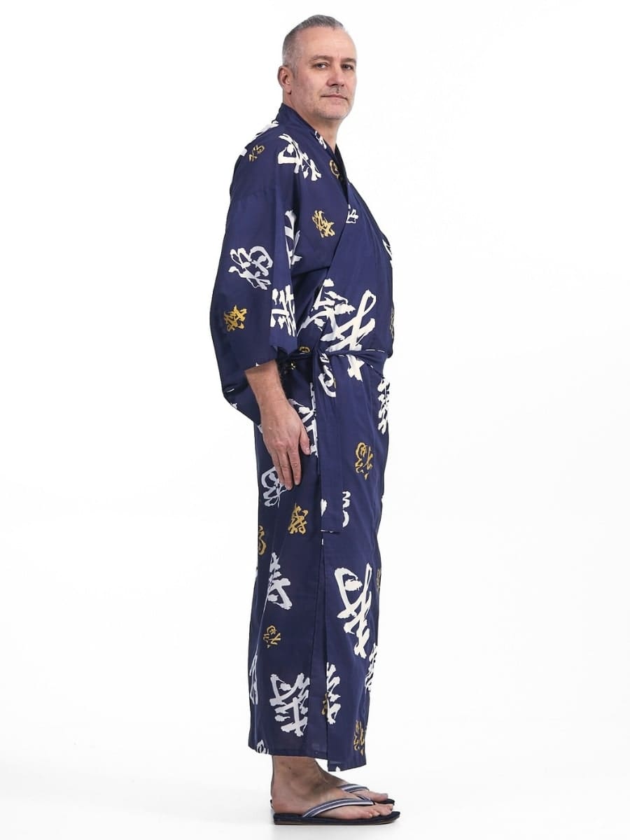 Yukata Kimono Kotobuki för män