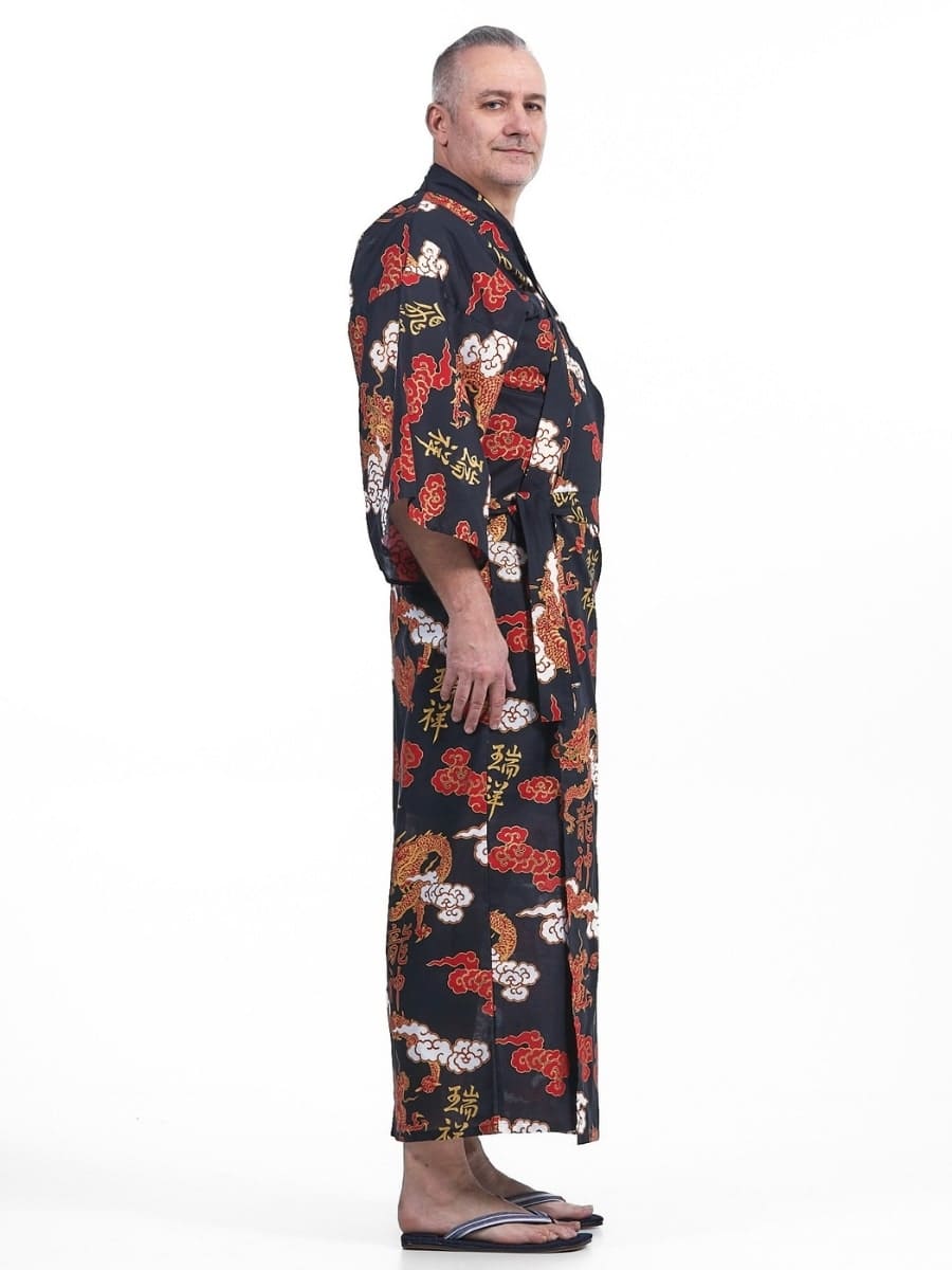 Yukata Kimono Ryū to Kumo för män