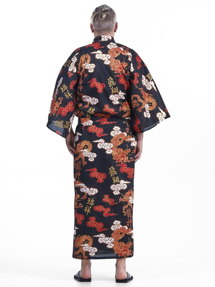 Yukata Kimono Ryū to Kumo för män