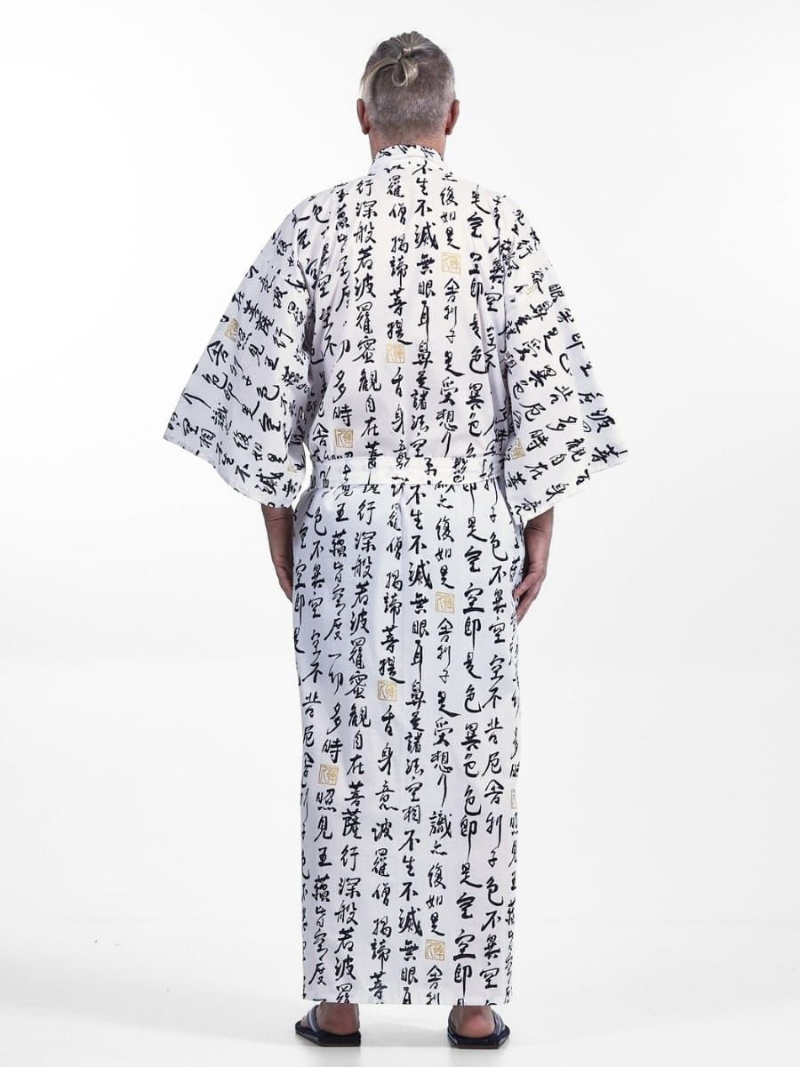 Yukata Sutra Hannya Kimono för män