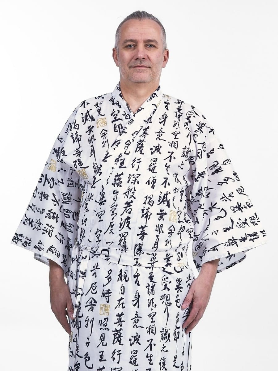 Yukata Sutra Hannya Kimono för män