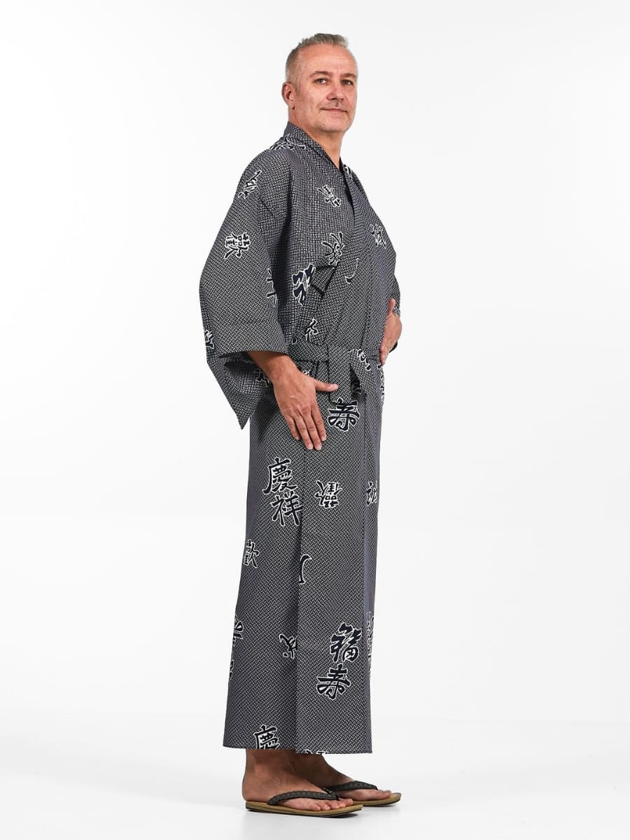 Yukata Kimono Yorokobi för män