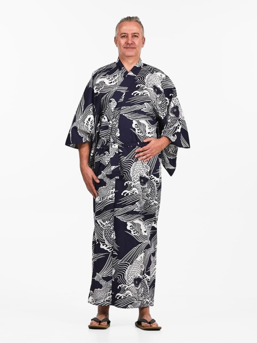 Carpe Koï Yukata Kimono för män