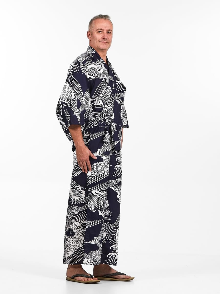 Carpe Koï Yukata Kimono för män