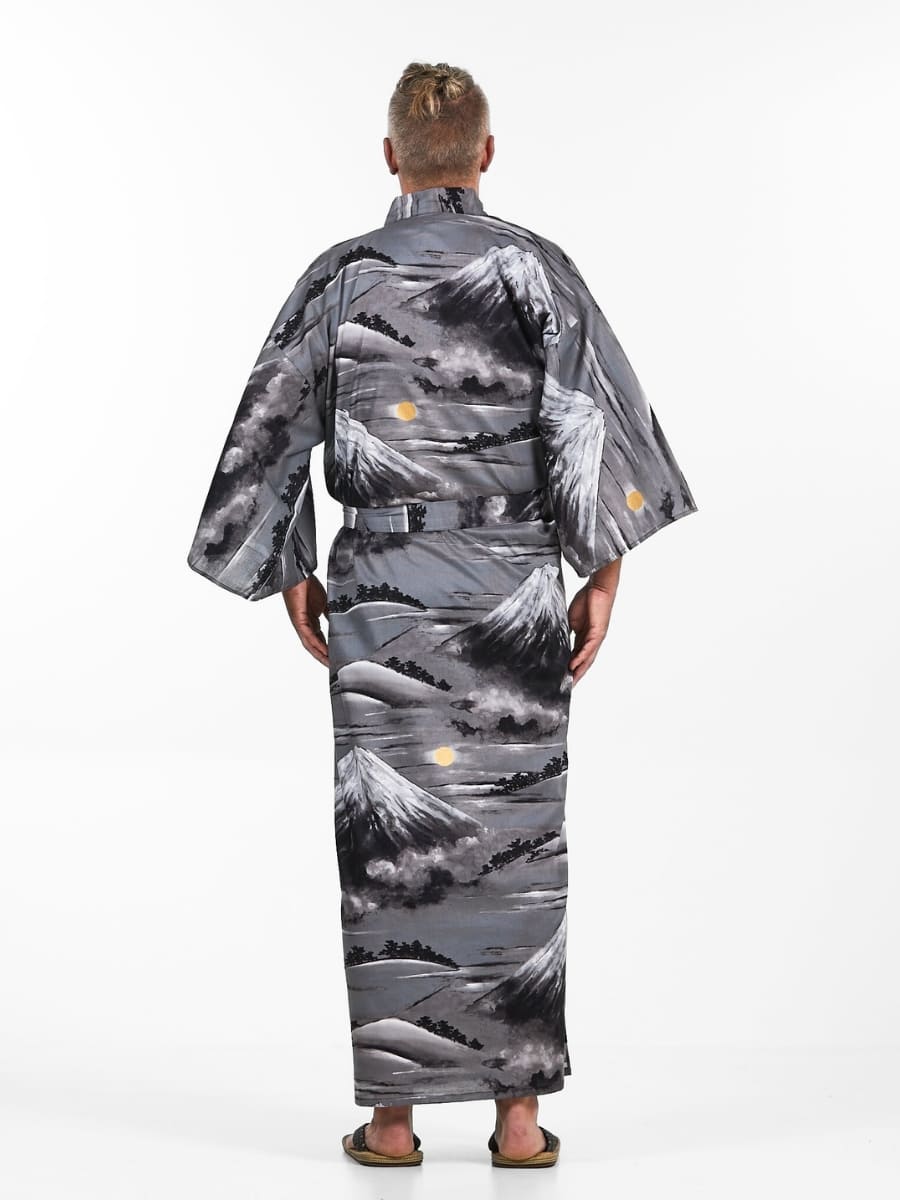 Yukata Kimono för män Mount Fuji