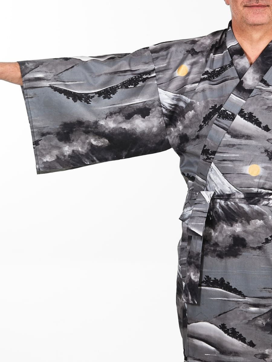 Yukata Kimono för män Mount Fuji