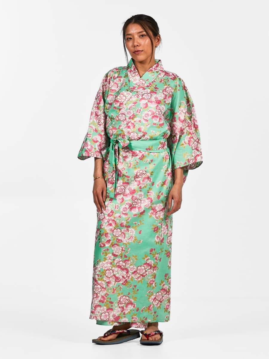 Yukata Kimono Sakura Blomma för kvinnor