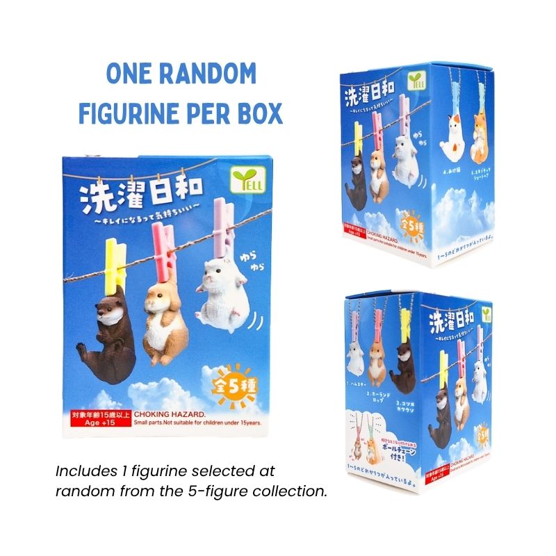 Gachapon Djur Tvättpinne Figurin