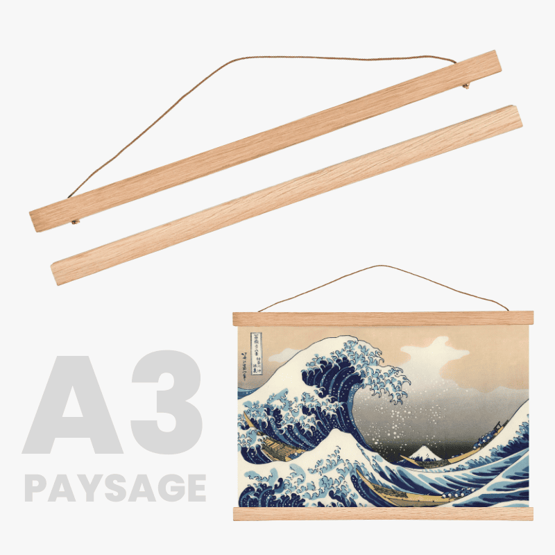 A3 Landscape Magnetisk affischhållare i trä