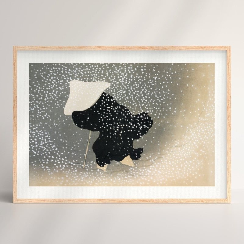 Japansk affisch - Snöstorm