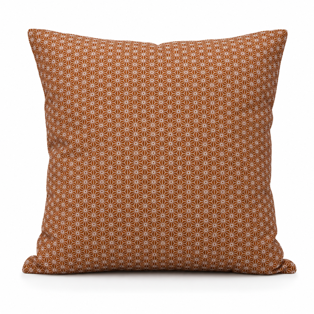 Asanoha Orange Japanskt kuddfodral - 50x50 cm