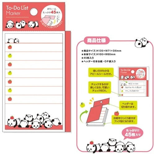 Att göra lista Kawaii Panda