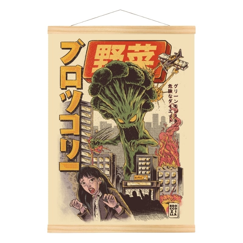 Broccozilla japansk affisch A3