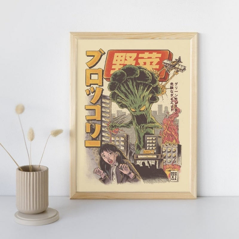 Broccozilla japansk affisch A3