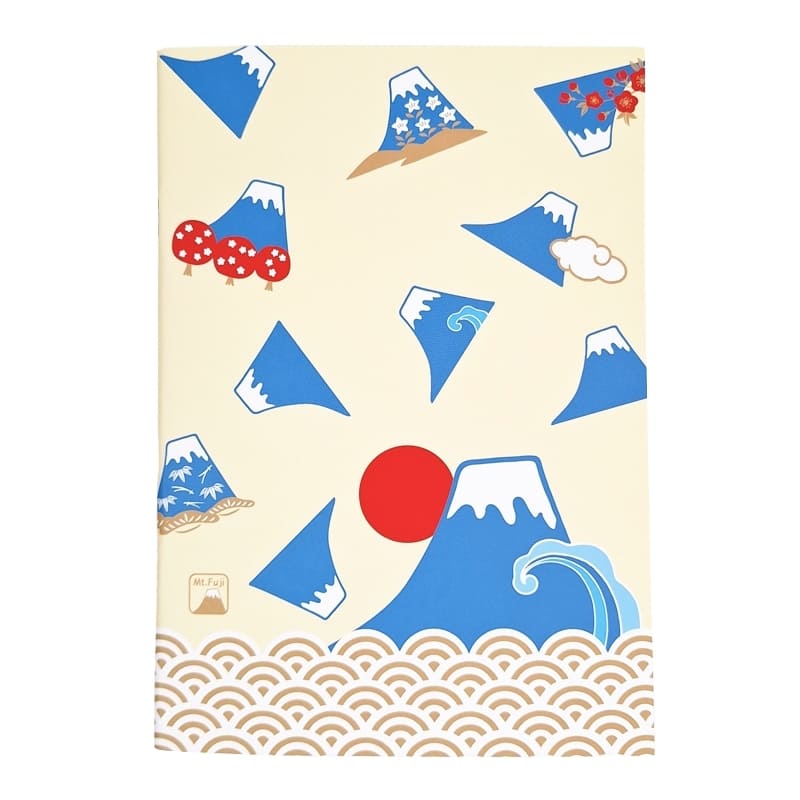 Japansk anteckningsbok Fujisan & Seigaiha