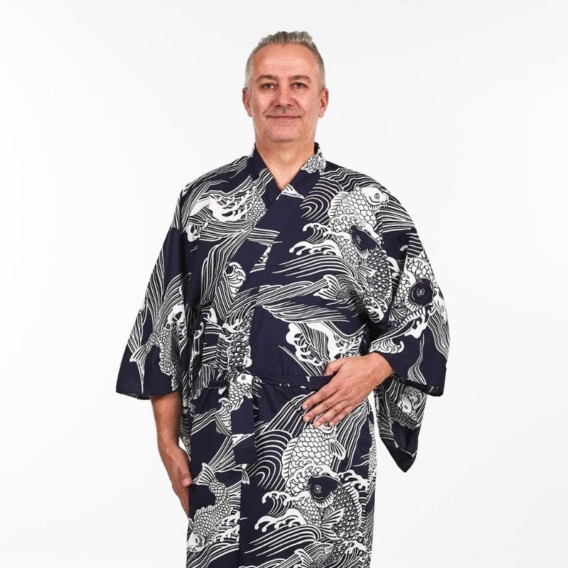 Carpe Koï Yukata Kimono för män