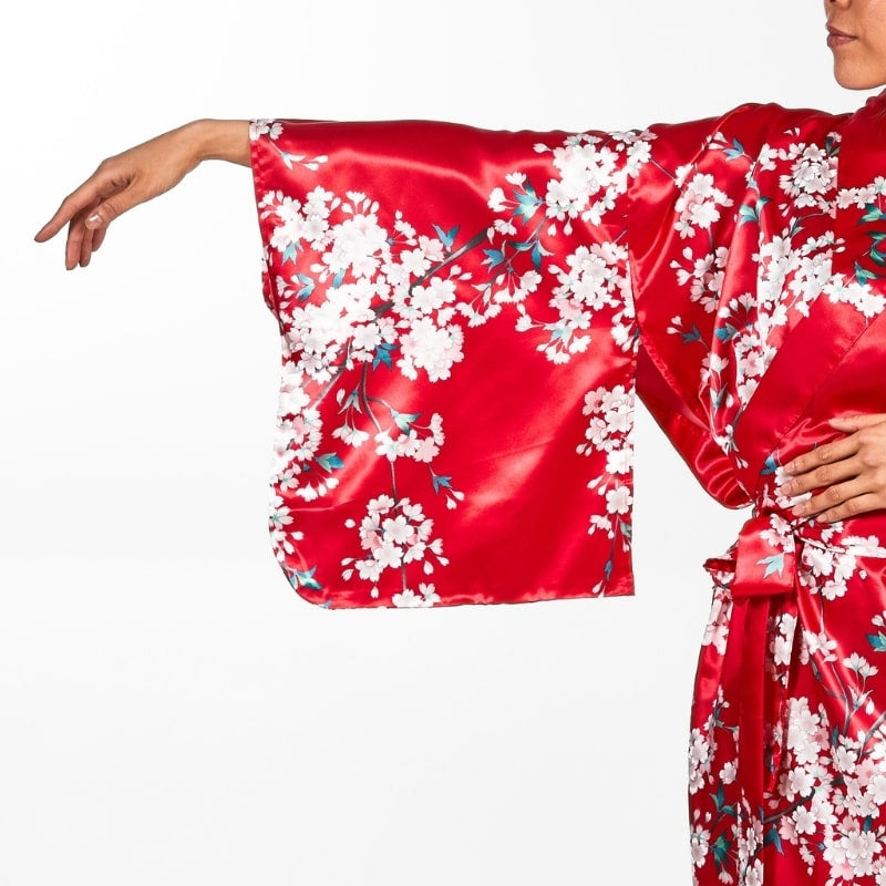 Cherry Blossom Japansk Kimono för kvinnor En storlek