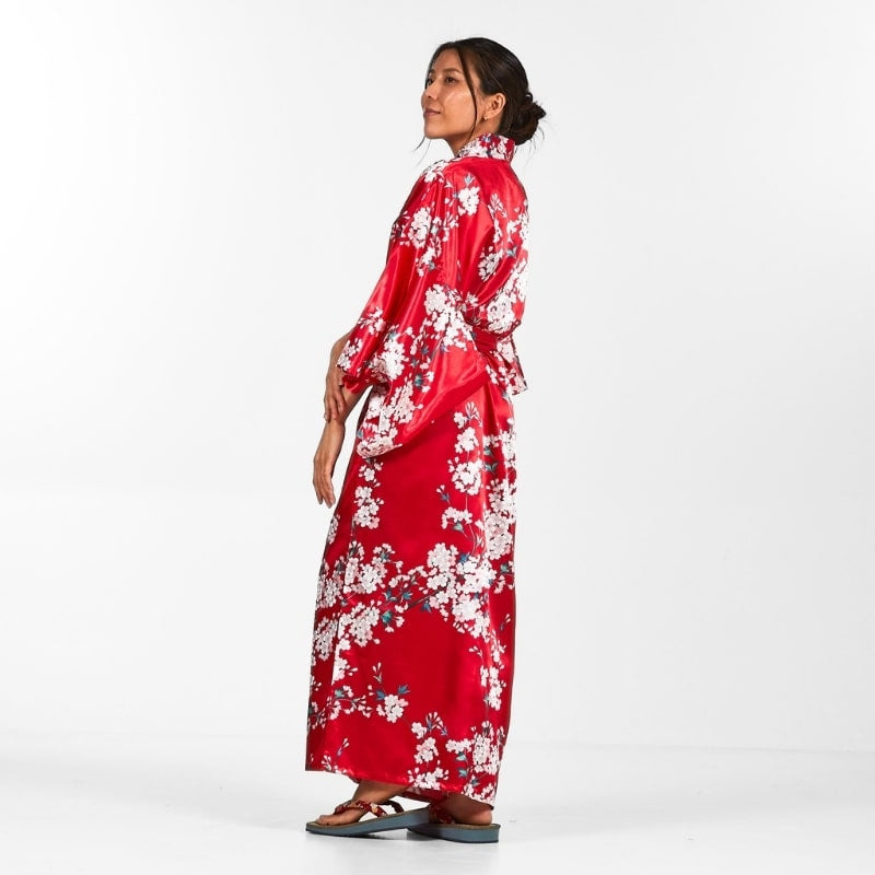 Cherry Blossom Japansk Kimono för kvinnor En storlek