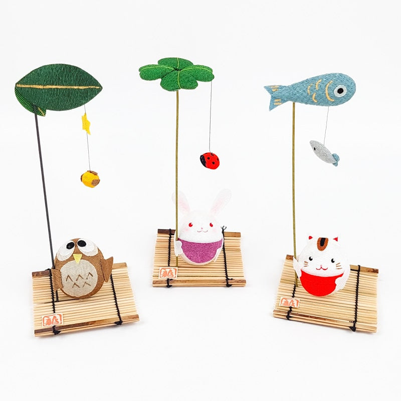 Chirimen Katt Japansk figurin