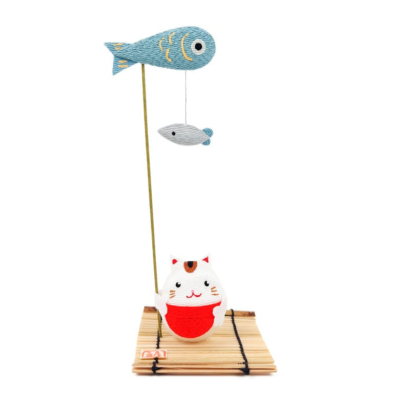 Chirimen Katt Japansk figurin