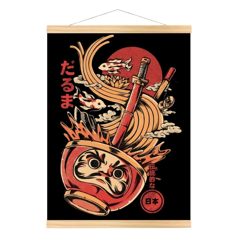 Daruma Ramen Japansk affisch A3