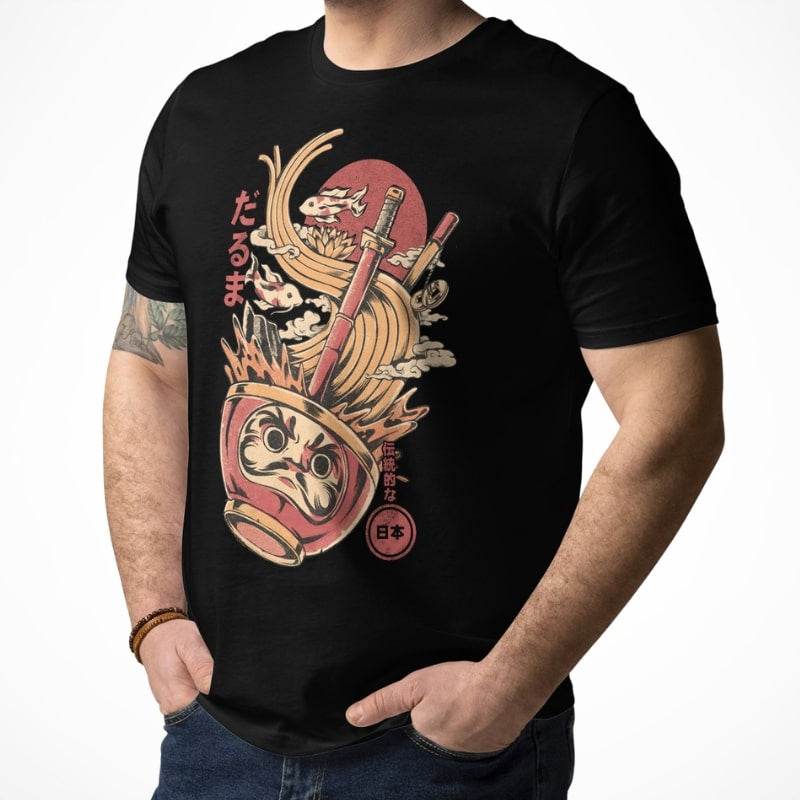 Daruma Ramen Japansk T shirt