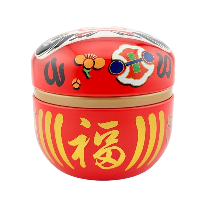 Daruma röd teask i metall