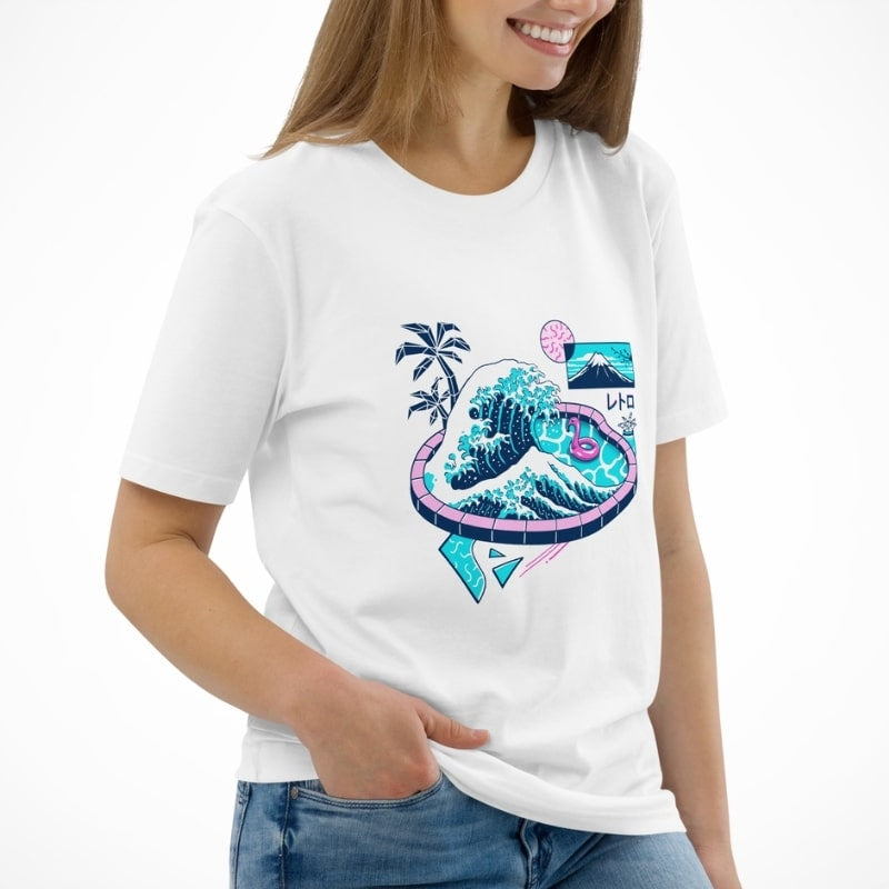 Den stora poolen i Kanagawa Japansk T shirt