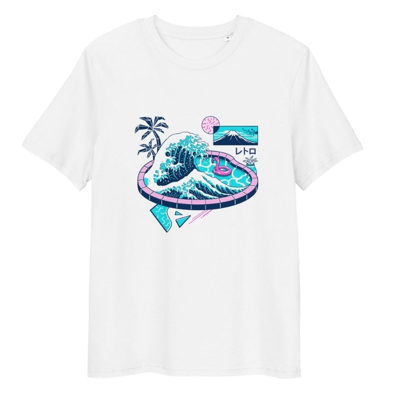 Den stora poolen i Kanagawa Japansk T shirt S