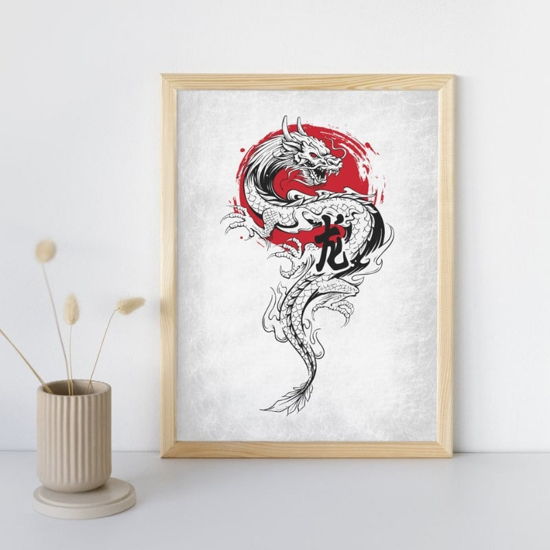 Dragon & Soleil Japansk affisch A3
