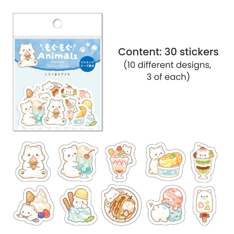Flake Kawaii Bear klistermärken