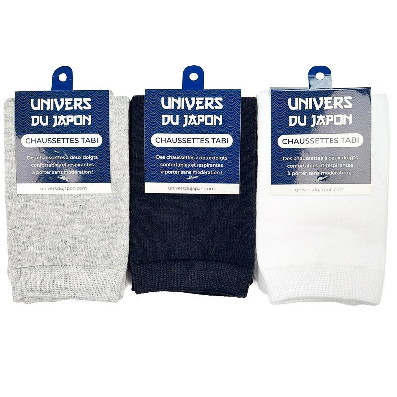 Förpackning med 3 par japanska Tabi strumpor EU 37 43