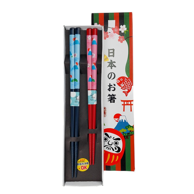 Fuji berget Japanska ätpinnar set