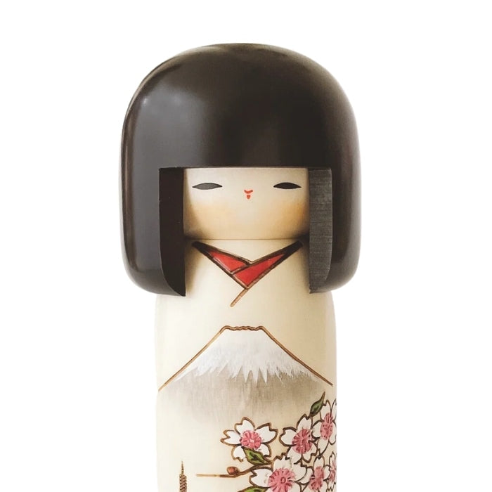 Fuji berget Kokeshi docka