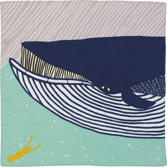 Furoshiki Blåval 50x50 cm