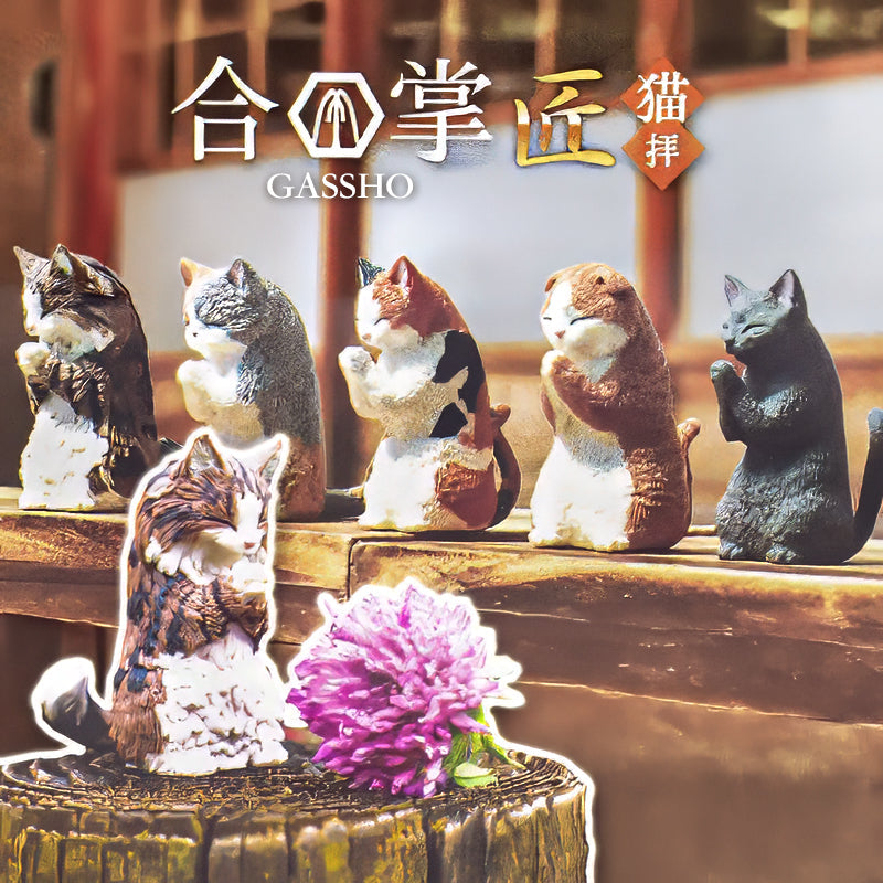 Gachaponfigur - Gassho-katt
