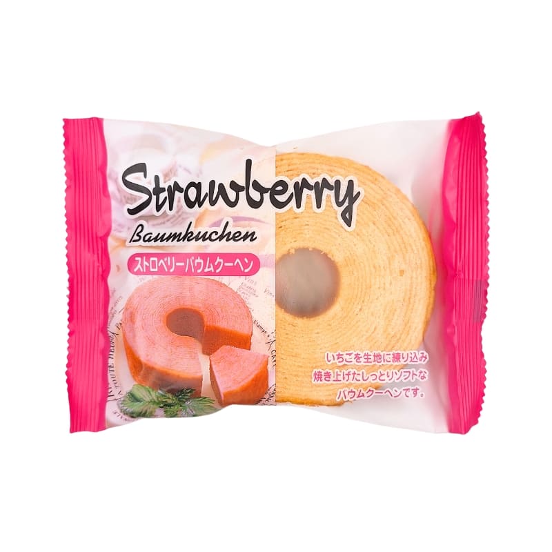 Jordgubbs Baumkuchen Japansk tårta