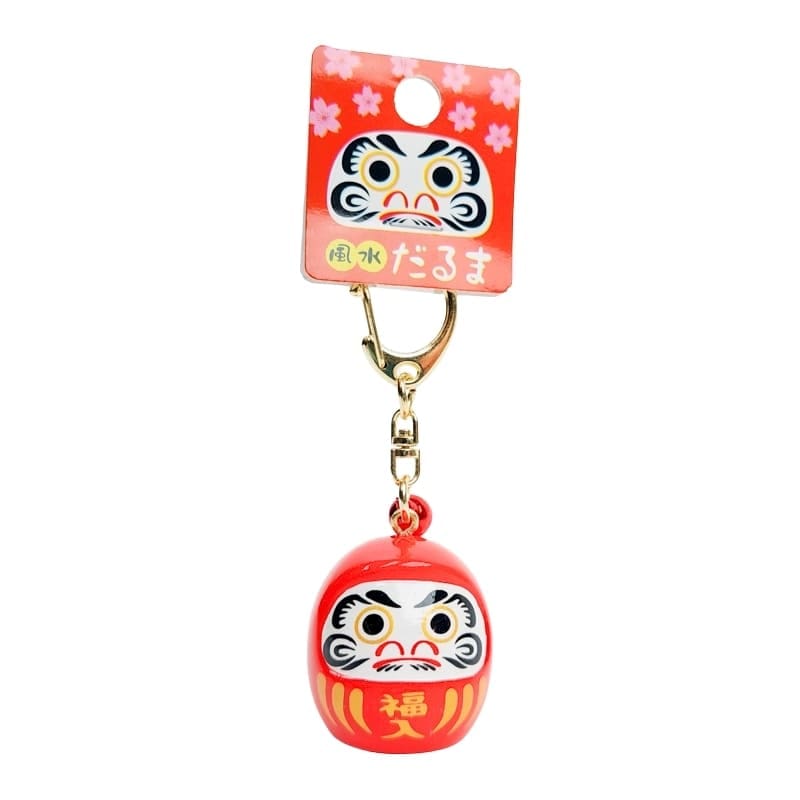Grand Daruma nyckelring valfri färg Röd