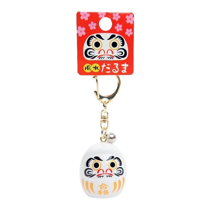 Grand Daruma nyckelring valfri färg Vit
