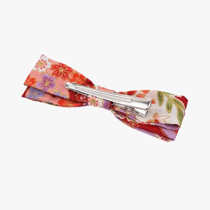 Stort rött japanskt hårspänne