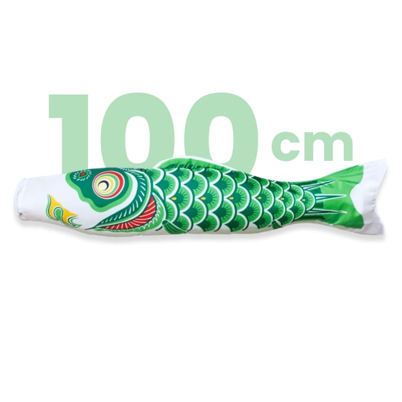 Grön traditionell japansk koinobori - 100 cm