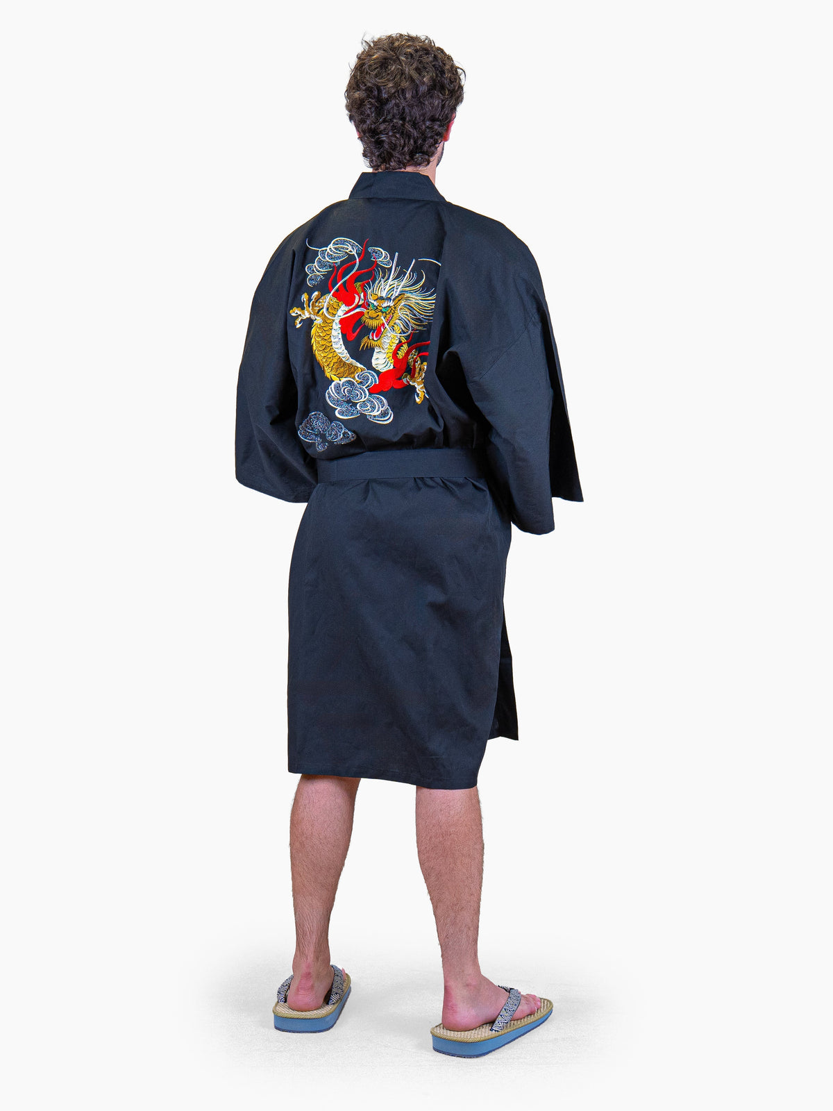 Happi-kimono Herr Oversize – Broderad Drake