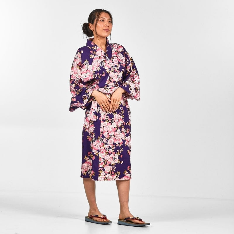 Happi Kimono Sakura Flower för kvinnor En storlek