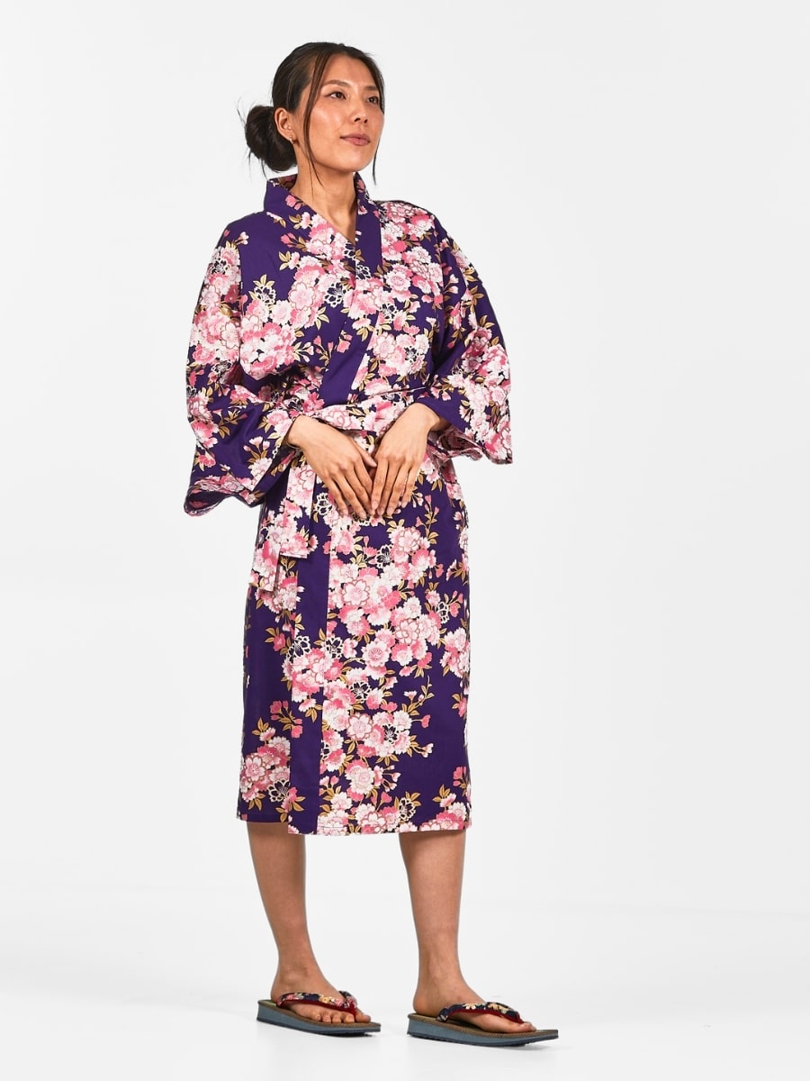Happi Kimono Sakura Flower för kvinnor En storlek