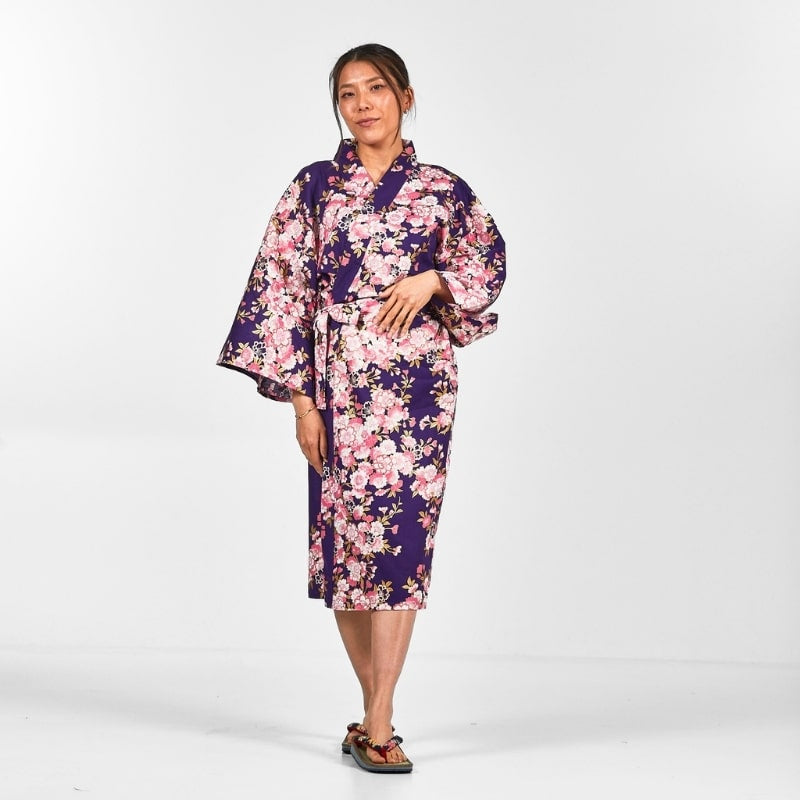 Happi Kimono Sakura Flower för kvinnor En storlek