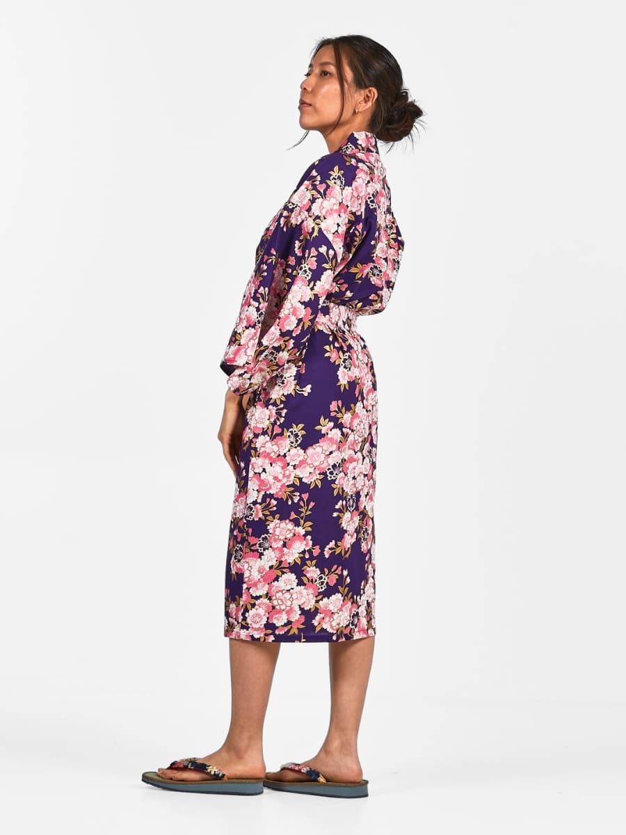 Happi Kimono Sakura Flower för kvinnor En storlek